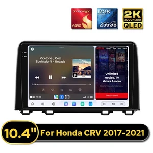 Radio CarPlay inalámbrica con pantalla táctil 12G RAM 256G ROM 10,4" 2K para Honda CRV 2017+ - Imagen 1 de 4
