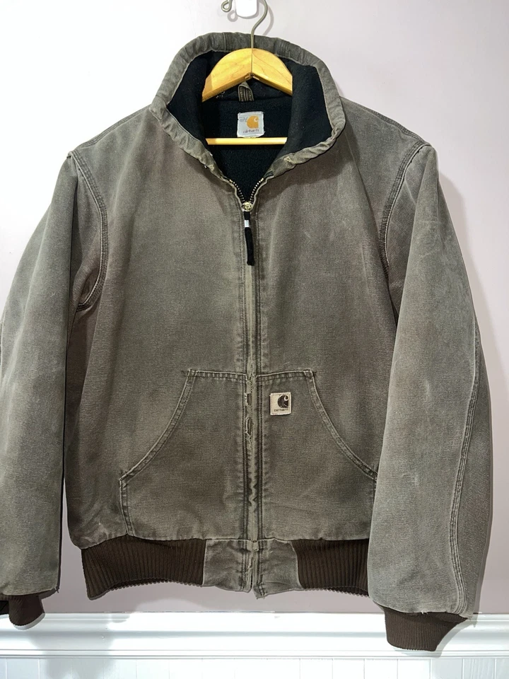 CHAQUETA FORRADA POLAR PERSONALIZADA PICADA CARHARTT RARA VINTAGE ropa de trabajo Foto 1 de 4