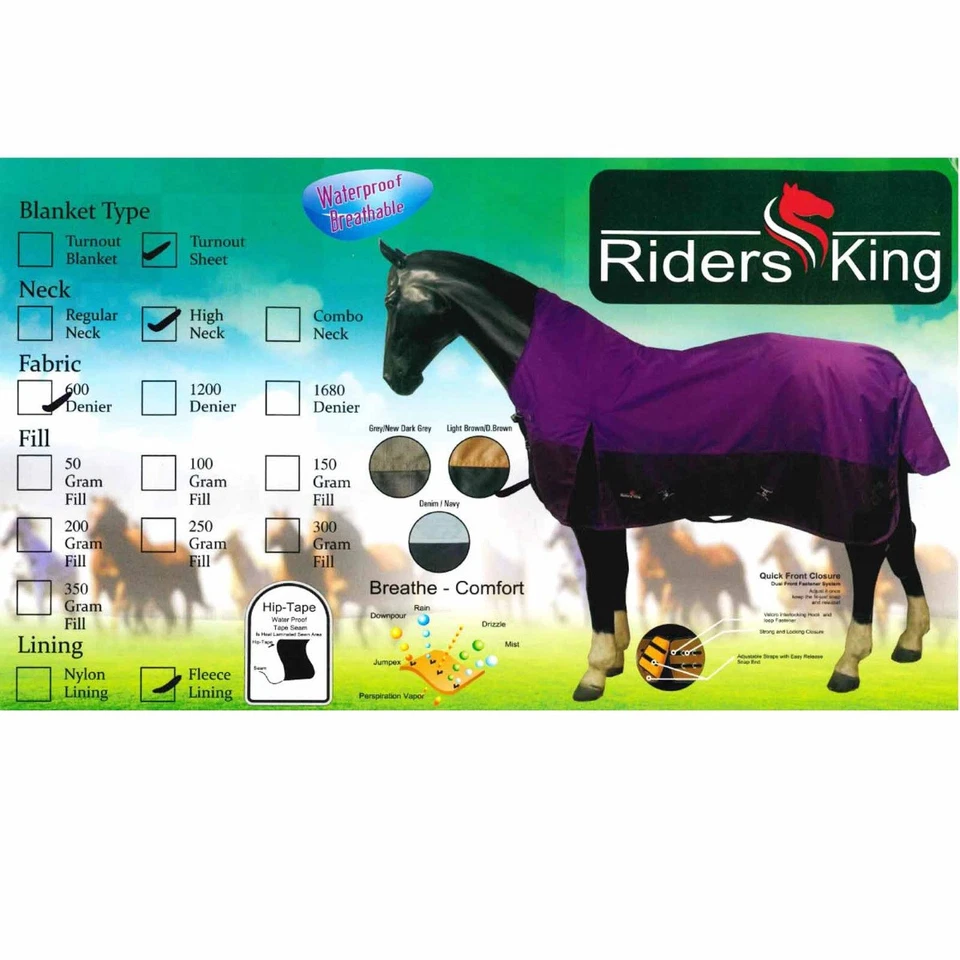 L-Sport Regendecke Fleece Futter High Neck Riders King - Bild 1 von 1