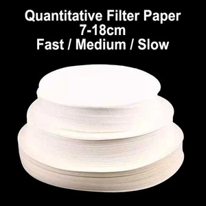 7cm-18cm 100 Pieces Quantitative Filter Paper for Glassware Laboratory Supply au - Bild 1 von 9