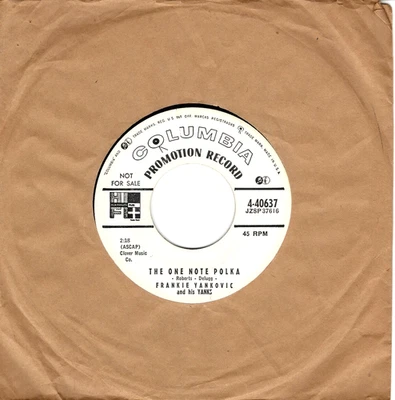 Frankie Yankovic:  THE ONE NOTE POLKA / SING A YODELING SONG "DJ COPY" 45 8732 Foto 1 de 3