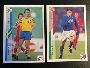 2 Vintage 1994 Upper Deck Soccer Cards #162 Stefano Eranio, #97 Stefan Rehn - Picture 1 of 2