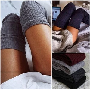 Women Stockings Japanese Tights Over Knee Socks Basic Thigh-Highs Hosiery - Picture 1 of 23