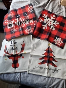 4 Pack Christmas Pillow Cushion Cover Sofa Couch Pillowcases for Xmas Decor 18'' - Picture 1 of 5