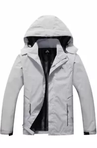 Men's Lightweight Hiking Jackets Hoodie Waterproof Outdoor Casual Work Rain Coat - Picture 1 of 5