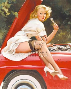 Help Wanted by Gil Elvgren Pin UP Giclée Stretched Canvas Open Edition Print ❤❤ - Bild 1 von 1