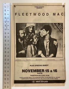 Fleetwood Mac Full Page Concert Ad, MSG, Stevie Nicks, New York Times, Sept 1979
