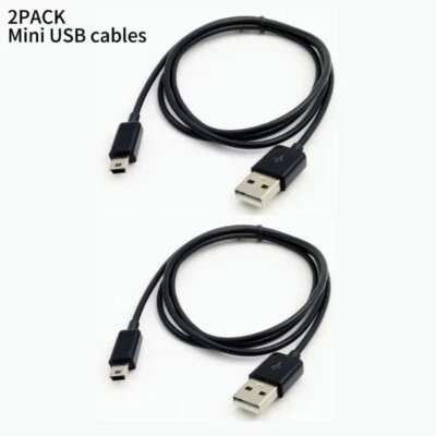 2PACK 1M/3FT USB 2.0 Type A to Mini 5PIN Cable Data Charging Cord - Image 1 of 4