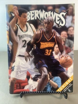 Minnesota Timberwolves Game Program Jan 12, 1998 vs Warriors (Gugliottta/Smith)  - Image 1 of 4