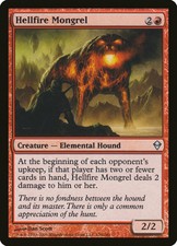 Magic the Gathering 4x Hellfire Mongrel-Zendikar-Near Mint-ENG