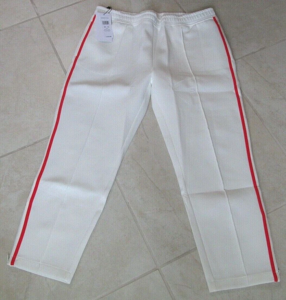 Lacoste Women’s Straight Cut Contrast Stripe Trackpants SZ 12 White