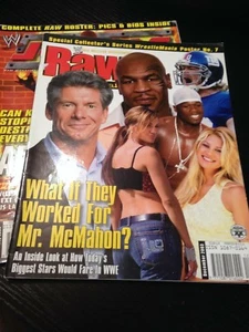 WWF WWE RAW Magazine DECEMBER 2003 Mike Tyson / Wrestlemania Poster Special 7 - Picture 1 of 3