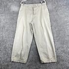 Old Navy Classis Khakis Pants Men's Size 33X30 Tan Flat Front Casual Cotton