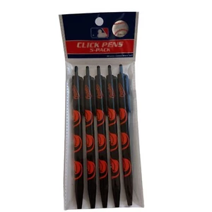 Officially Licensed MLB Baltimore Orioles TEAM LOGO 5-PACK CLICK PENS - Picture 1 of 1