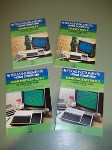 Set of 4 TI-99/4A TI99 Manuals STARTER PACK 1 & 2 - GAMEWRITERS' PACK 1 & 2 New  - Picture 1 of 4