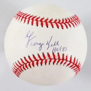 George Kell Signed Baseball Inscribed "HOF 83" Tigers - COA JSA - Picture 1 of 7