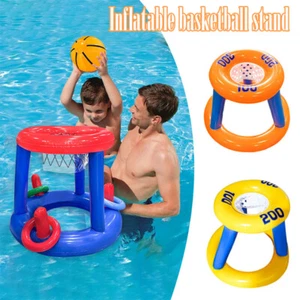 Childrens Water Sport Game Inflatable Basketball Swimming Pool Toy Ring Floating - Picture 1 of 15