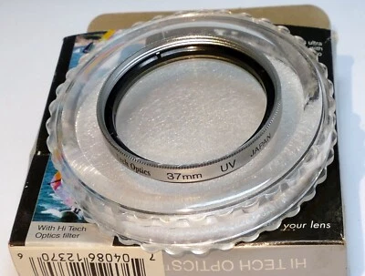 Hi Tech Optics 37mm MC UV Lens Filter Multi-Coated for camcorder (chrome rim) - Image 1 of 4