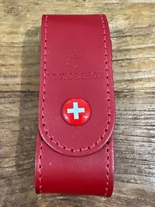 Victorinox Estuche de Cuero Rojo para Navaja Suiza 91mm 6-14 Piezas, 4.0520.1 NUEVO - Imagen 1 de 4
