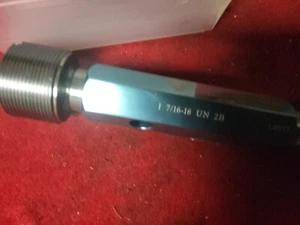 1-7/16-16 UN 2B 1.4375 THREAD PLUG GAGE VERMONT GO NOGO P.D.'S = 1.3969 & 1.4037 - Picture 1 of 3