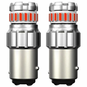 Red 1157 LED Stop Bulbs Tail Lights Safety Warning Turn Signal Lights Waterproof - Picture 1 of 12