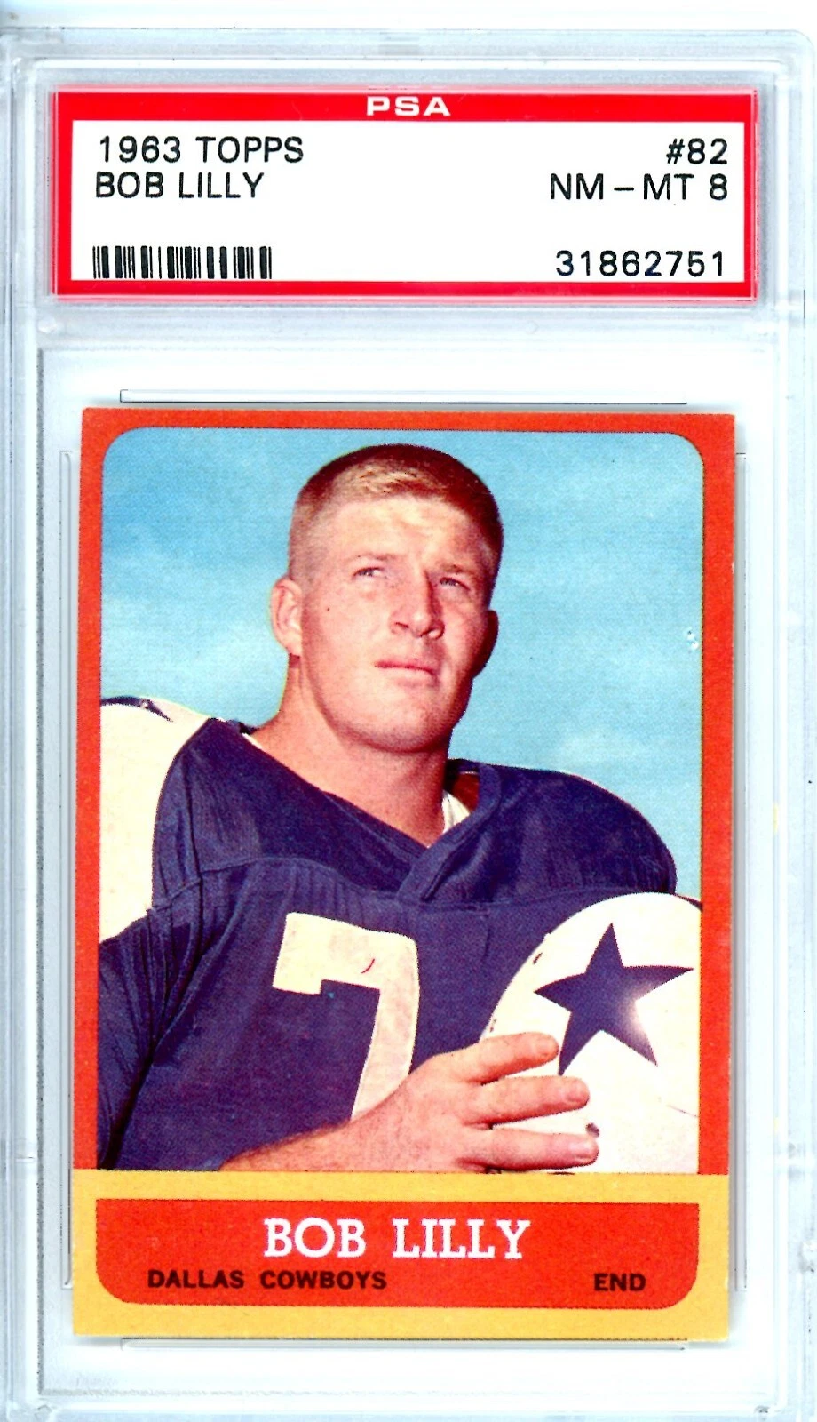 1963 Topps Bob Lilly #82 PSA 8 Cowboys 12046