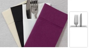 Set 40 Pezzi Tovaglioli da Tavola Carta Simil Tessuto Bianco 40 x 40 cm - Foto 1 di 1