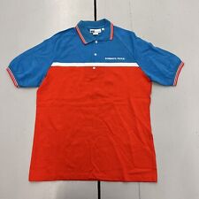 Vintage 80s Dominos Pizza Employee Uniform Crew Polo Shirt Costume Mens Size M