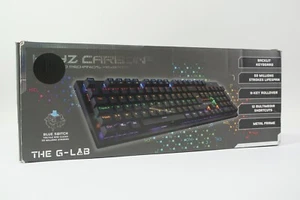 The G-Lab Keyz Carbon Tastatur AZERTY-Keyboard RGB-LED blue switches #101 - Bild 1 von 4