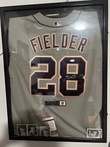 PRINCE FIELDER Signed DETROIT Grey Jersey AUTO With Case And Original Cert - Picture 1 of 4