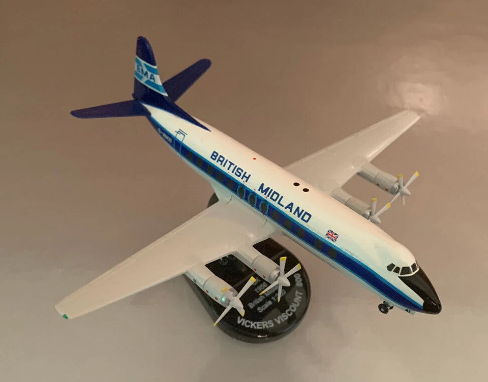 Vicker's Viscount 800. British Midland. New in Box. Die Cast Metal. 1:200 scale. - Image 1 of 4