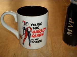 HARLEY QUINN- "YOU'RE THE HARLEY QUINN TO MY JOKER", Ceramic Coffee Cup, Vintage - Picture 1 of 9