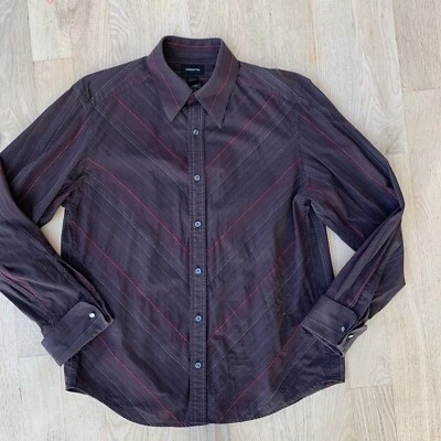 Camisa Claiborne Calce Moderno Para Hombres L Abotonada LS Estilo Occidental Top Costuras Marrón Foto 1 de 4