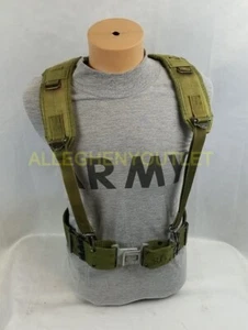 JUEGO DE TIRANTES Y TIRANTES EN Y de tela de pistola gris mediano del ejército de estados unidos lbe alice en muy buen estado - Imagen 1 de 9