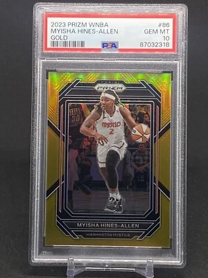 2023 Panini Prizm WNBA #86 Myisha Hines-Allen Gold PSA 10 Gem Mint Pop 1!!! - Image 1 of 2
