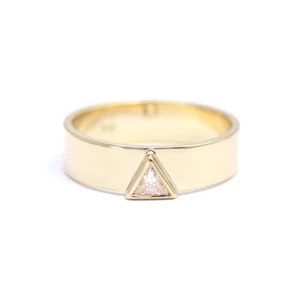 Fede nuziale unisex 0,15 ct con trilioni di anello moissanite argento sterling 925 - Foto 1 di 7