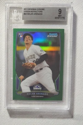 Nolan Arenado RC 2013 Bowman Chrome  Green Refractors grade 9.0 Beckett - Image 1 of 2