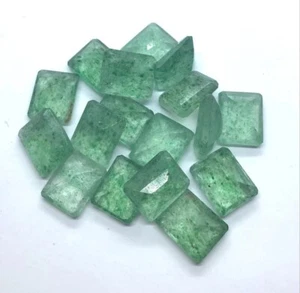 Grüner Erdbeerquarz Achteck Facettschliff 5x7mm bis 20x25mm Natur Edelstein - Bild 1 von 9