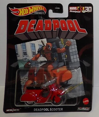 Hot Wheels Premium DEADPOOL SCOOTER Marvel 30 Years of Deadpool 2021 NEW - Image 1 of 4