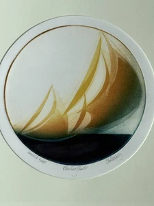 Donald Hugo Stoltenberg "Blowing Sails" S/N 2/200 Version III Color Etching - Picture 1 of 10
