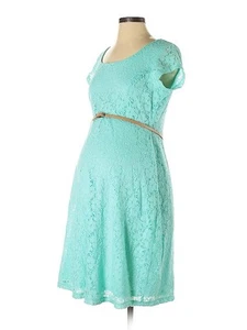 Motherhood Maternity Mint Green Flutter Sleeve Midi Dress - Picture 1 of 2