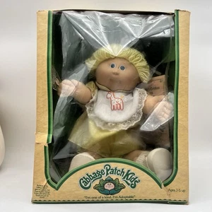 Cabbage Patch Niños En Caja Palomitas Pelo Rubio Clementina Millie Coleco 1983 - Imagen 1 de 11
