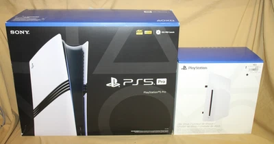 Sony PlayStation 5 Pro 2TB Console CFI-7019 Bundle w/ Ps5 Disc Drive, 2 Controls - Image 1 of 3