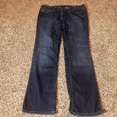 Eddie Bauer Womens Modern Slim Straight Leg Dark Wash Denim Jeans - Image 1 of 4