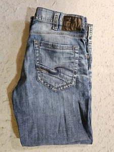 Silver Jeans Signature Zac Relaxed Straight Leg Jeans Mens Size 36x30 Light Wash - Picture 1 of 14