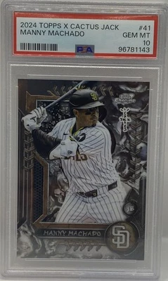 Manny Machado 2024 Topps Chrome x Travis Scott Cosmic Cactus Jack PSA 10 GEM SP - Image 1 of 2