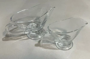 Juego de 2 Gravy Boat de vidrio macizo - Imagen 1 de 3