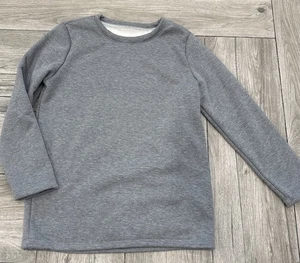 Gray Plush Faux Fur Lined Sweatshirt Size Medium Extra Warm & Super Comfy - Picture 1 of 5