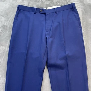 Suitsupply Pants men's size 36x32 Brescia Wool Blue Dress designer money smart - Picture 1 of 17