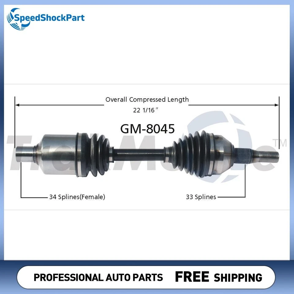 Eixo dianteiro esquerdo CV para Oldsmobile Silhouette 3.4L 1999 2001 2003 2004 - Imagem 1 de 1